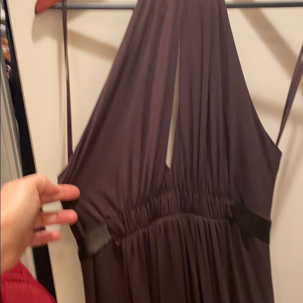 Brown maxi dress, halter
